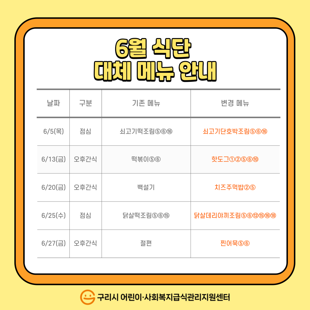 6월 식단 대체 메뉴 안내문.png